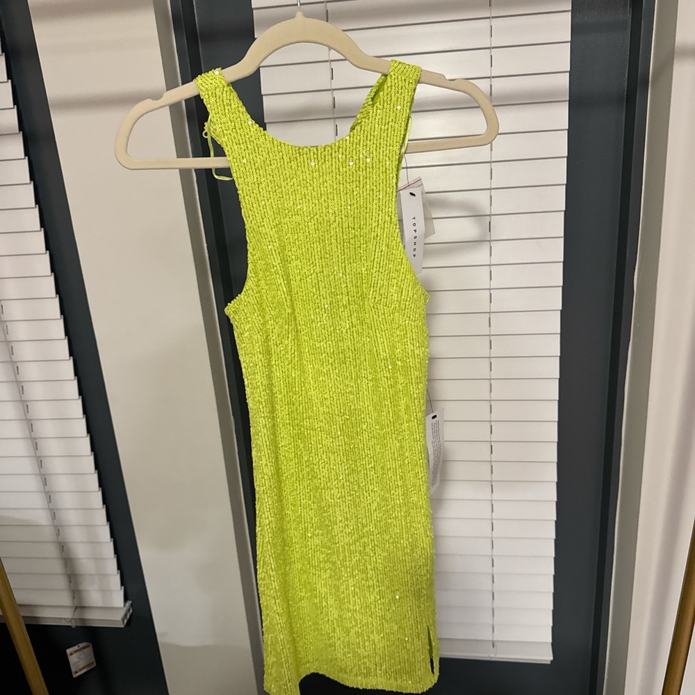 Lime Green Sequin Dress